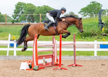 Andrew James wins the Nupafeed Supplements Senior Discovery Second Round at Chard Equestrian Centre Andrew James wins the Nupafeed Supplements Senior Discovery Second Round at Chard Equestrian Centre